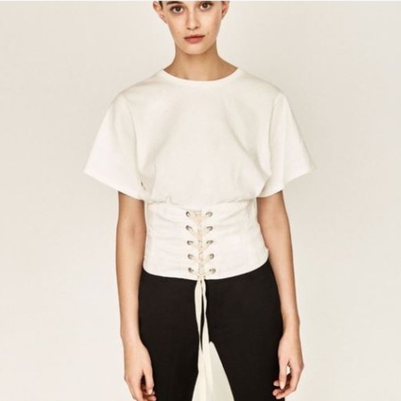 corset t shirt zara